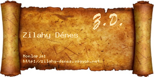 Zilahy Dénes névjegykártya